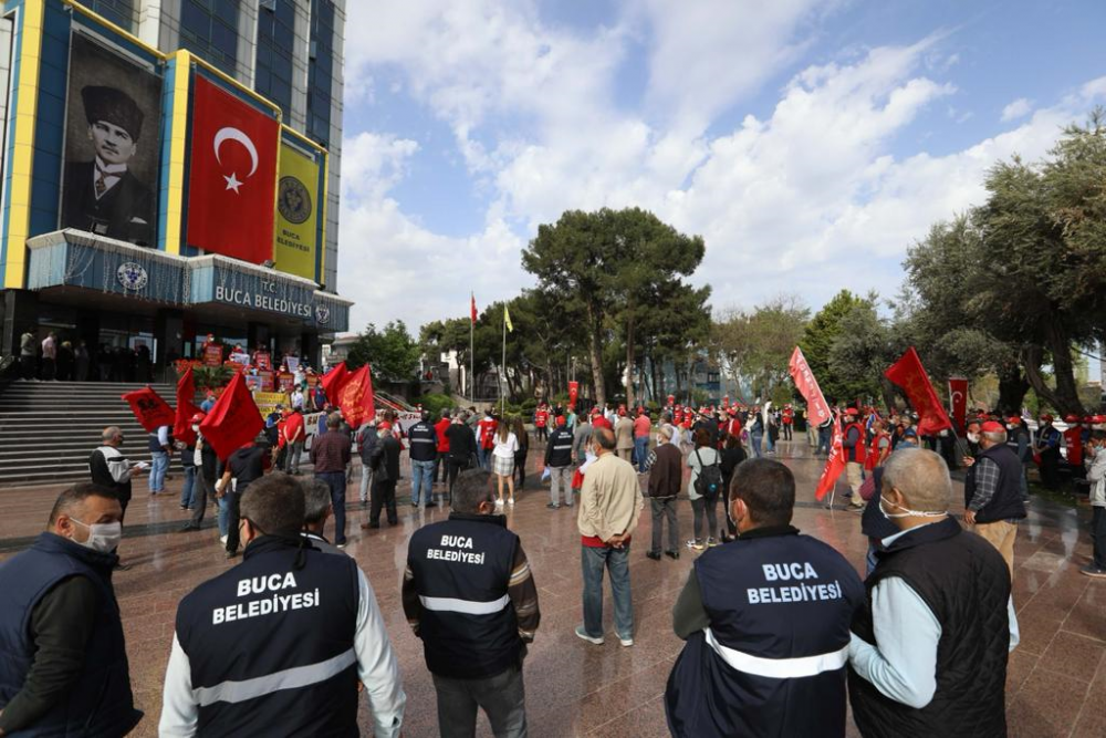 Buca’nın emekçilerinden 1 Mayıs’a coşkulu karşılama - Resim : 1