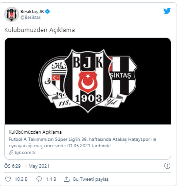 Beşiktaş'tan TFF'ye PCR tepkisi: Kabul edilmedi - Resim : 1