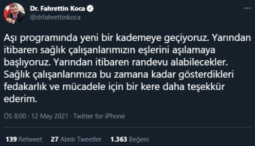 Fahrettin Koca'dan aşılama açıklaması - Resim : 1