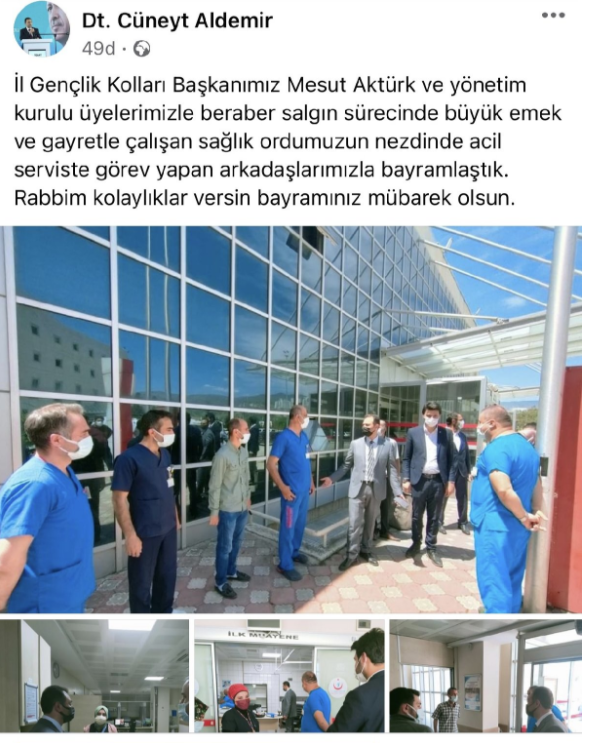 Sağlıkçılar AKP il başkanın önünde hazır kıta bekletildi - Resim : 1