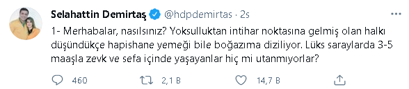 Demirtaş: Sizi perişan eden Covid-19 değil AKP-128'dir - Resim : 1