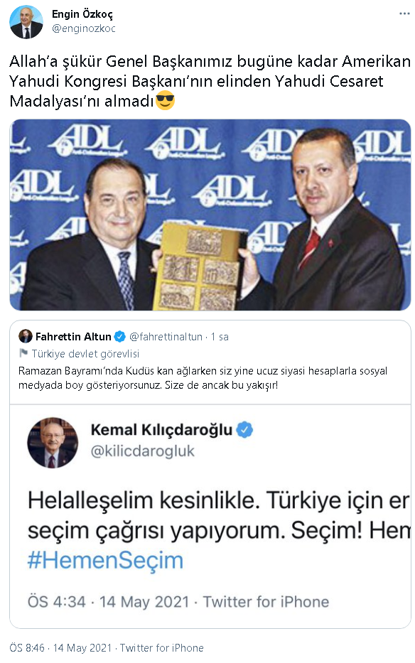 Kılıçdaroğlu'na "Kudüs" eleştirisi yapan Fahrettin Altun'a CHP'den sert yanıt - Resim : 1