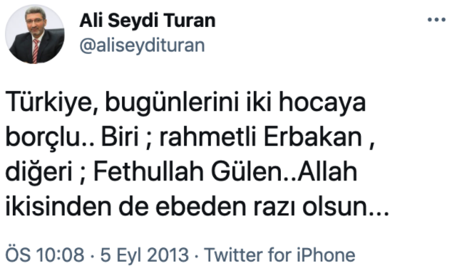 Musab Turan'ın babasının FETÖ'ye övgüler dizdiği paylaşımları ortaya çıktı - Resim : 1