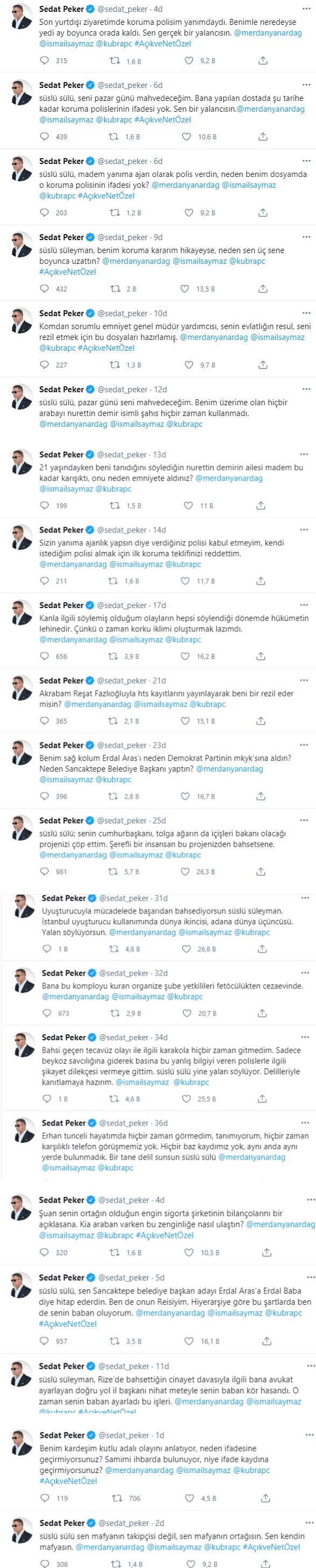 Sedat Peker, 'Oluk oluk kan akıtacağız' sözlerine açıklık getirdi: Korku iklimi oluşturmak lazımdı - Resim : 1