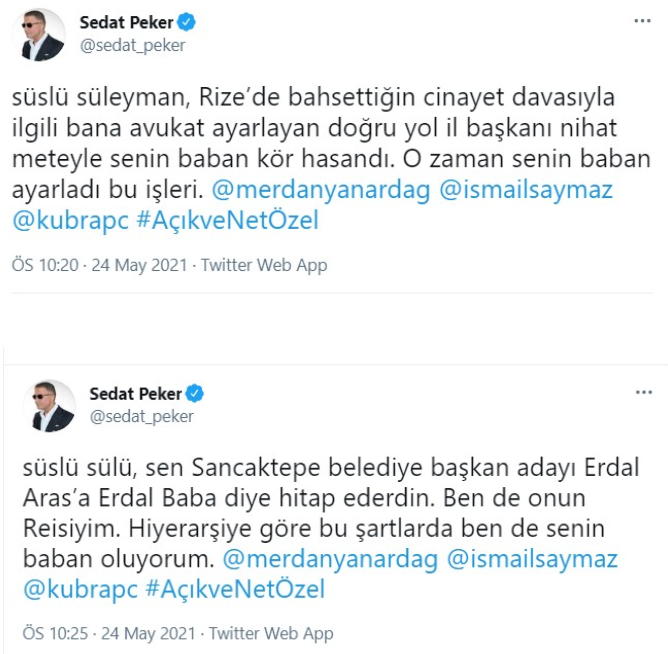 Sedat Peker, Süleyman Soylu'nun 'Rize'deki cinayet' açıklamasın yanıt verdi: Senin baban ayarladı bu işleri - Resim : 1