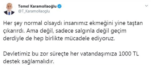 Temel Karamollaoğlu'dan hükümete öneri - Resim : 1