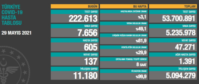 Türkiye'nin son koronavirüs tablosu açıklandı - Resim : 1