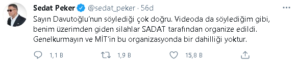 Sedat Peker'den Ahmet Davutoğlu'na yanıt - Resim : 1