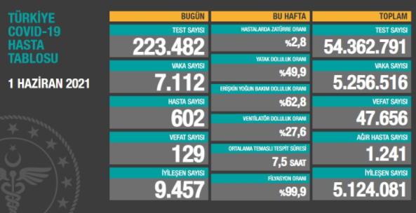 Türkiye'nin son koronavirüs tablosu açıklandı - Resim : 1