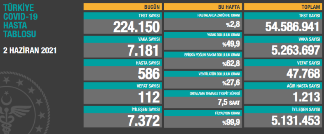 Türkiye'nin son koronavirüs tablosu açıklandı - Resim : 1