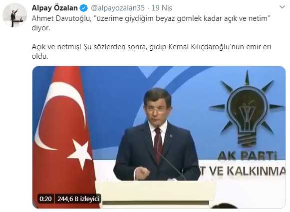 Davutoğlu'nun bir cümlesi AKP ve Gelecek Partililer arasında kavga çıkarttı - Resim : 1