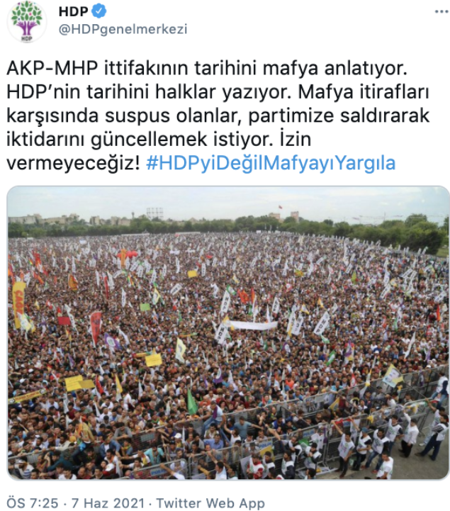 Kapatma davası açılan HDP'den ilk açıklama - Resim : 1