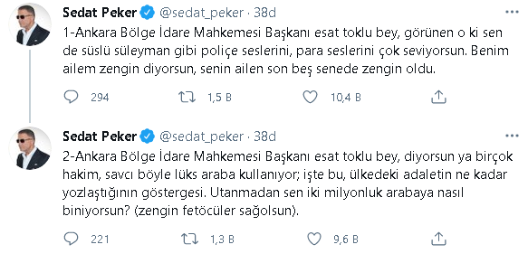 Esat Toklu, 'Sedat Peker’i savcılığa vereceğim' demişti... Peker'den yeni açıklama geldi - Resim : 1