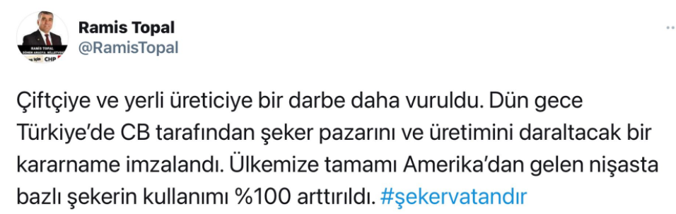 CHP'li Ramis Topal: Çiftçiye ve yerli üreticiye bir darbe daha vuruldu - Resim : 1