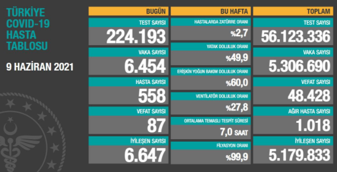 Türkiye'nin son koronavirüs tablosu açıklandı - Resim : 1