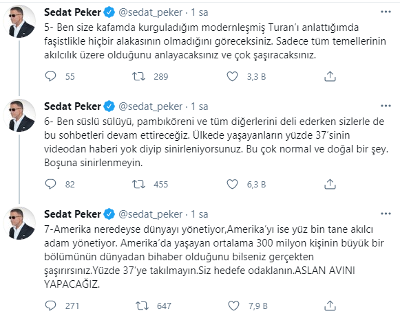 Sedat Peker'den art arda paylaşımlar: Yüzde 37'ye takılmayın - Resim : 3