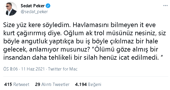 Sedat Peker 'AK Troller'e seslendi - Resim : 1