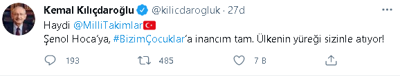 Kılıçdaroğlu'ndan Milli Takım'a destek - Resim : 1