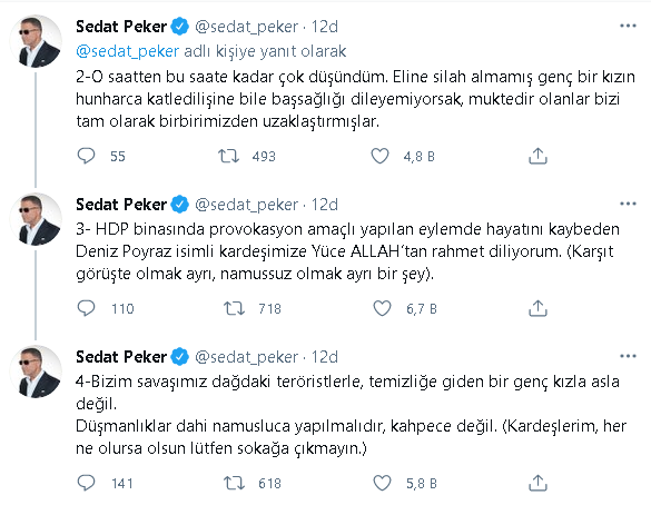 Sedat Peker kendisine y&ouml;nelik yapılan HDP eleştirilerine yanıt verdi - Resim : 2