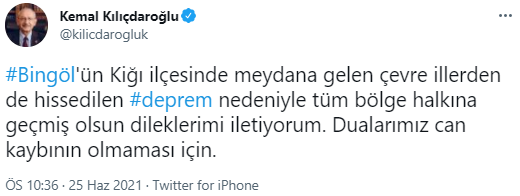 Kılıçdaroğlu'ndan Bingöl depremine ilişkin açıklama - Resim : 1