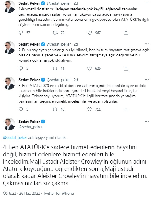 Sedat Peker'den Atatürk açıklaması - Resim : 1