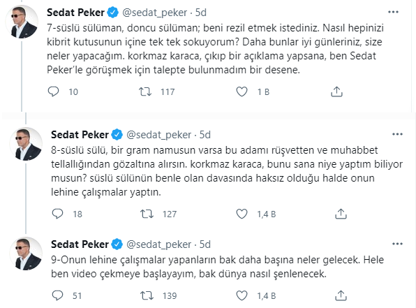 Sedat Peker'den flaş paylaşımlar: Korkmaz Karaca'nın neden görüşmek istediğinin ayrıntıları ortaya çıktı - Resim : 2