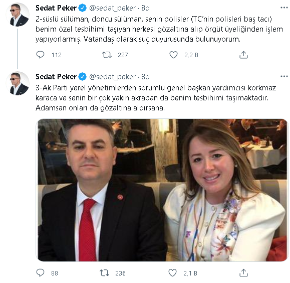 Sedat Peker'den 'tespih' çıkışı  - Resim : 2