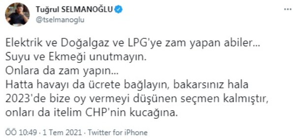 AKP'li Selmanoğlu'ndan 'zam' isyanı  - Resim : 1