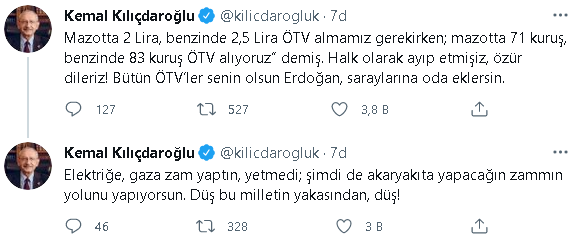 Erdoğan'ın ÖTV açıklamasına Kılıçdaroğlu'dan yanıt  - Resim : 1