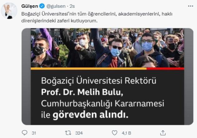 Şarkıcı Gülşen'den Boğaziçi öğrencilerine destek - Resim : 1