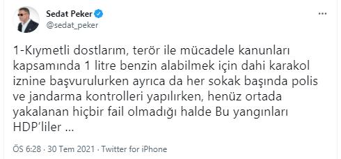 Sedat Peker'den flaş paylaşım: Vatansever görünümlü provokatörlerin oyununa asla gelmeyin! - Resim : 1