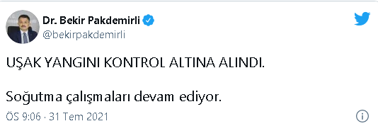 Uşak yangını kontrol altına alındı - Resim : 1