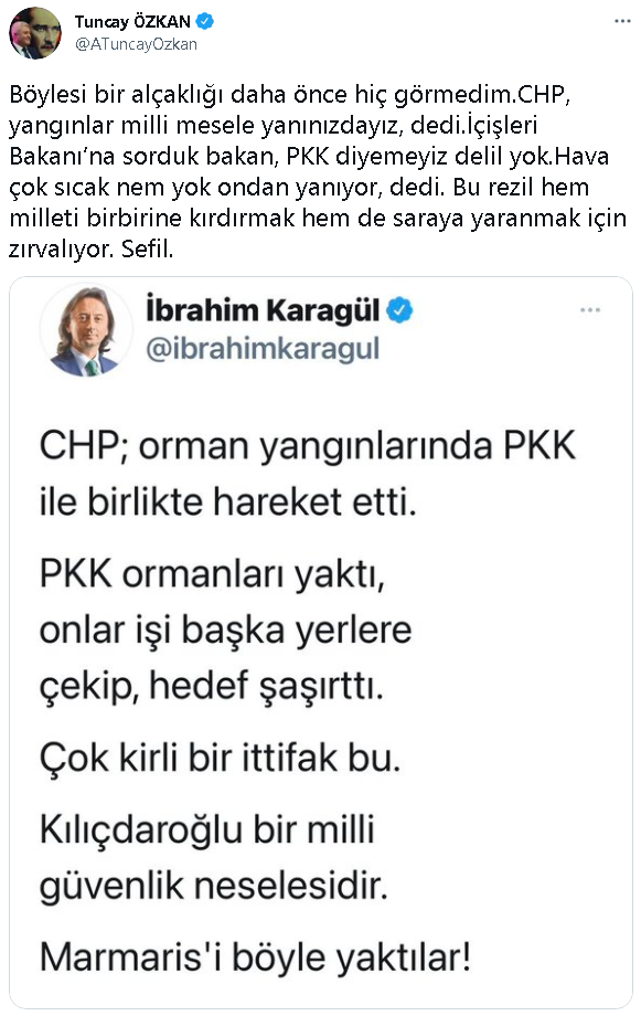 İktidara yakın isimden skandal 'yangın' tweeti - Resim : 2