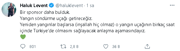 Haluk Levent açıkladı: Yangın söndürme uçağı getireceğiz - Resim : 1