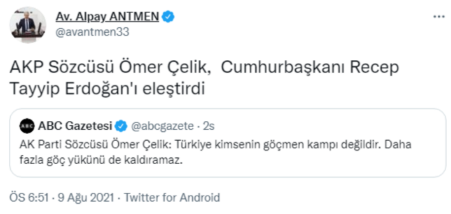 "Ömer Çelik, Erdoğan'ı eleştirdi" - Resim : 1