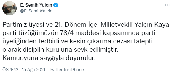 MHP'li eski vekile kesin ihraç talebi - Resim : 1