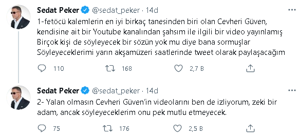 Sedat Peker isim verdi... 'Söyleyeceklerim onu mutlu etmeyecek' - Resim : 1