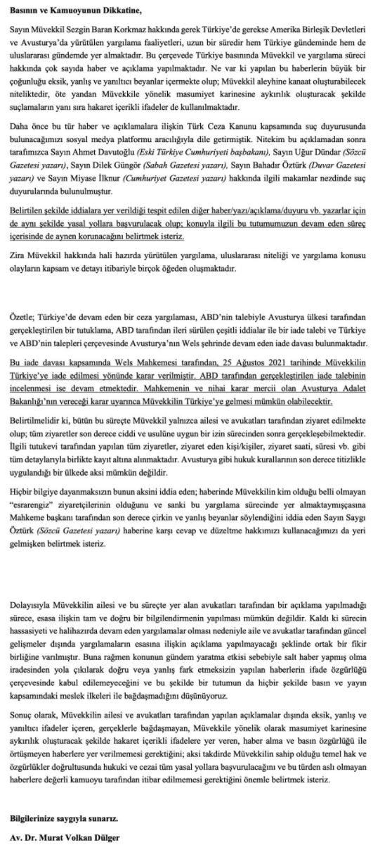 Sezgin Baran Korkmaz'ın Türkiye'ye iadesine ilişkin flaş gelişme - Resim : 1