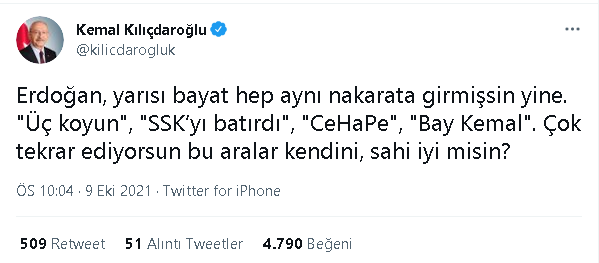 Kılıçdaroğlu'ndan Erdoğan'ın 'SSK’yı batırdı' sözlerine flaş yanıt - Resim : 1