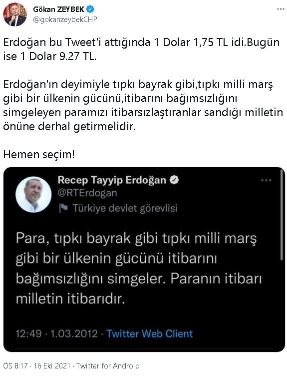 CHP'li Zeybek, Erdoğan'ın 2012'deki paylaşımını ortaya &ccedil;ıkardı - Resim : 1