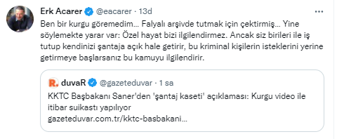 Erk Acarer'in iddialarının ardından KKTC Başbakanı Ersan Saner'den flaş 'kaset' &ccedil;ıkışı - Resim : 4