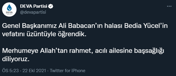 Ali Babacan'ın acı günü - Resim : 1