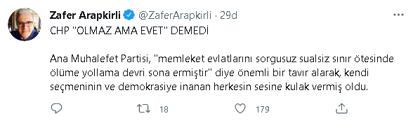 Zafer Arapkirli, tezkereye 'hayır' diyen CHP'nin tutumunu değerlendirdi - Resim : 2