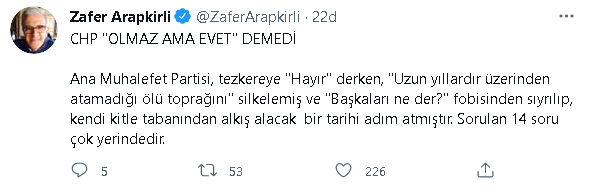 Zafer Arapkirli, tezkereye 'hayır' diyen CHP'nin tutumunu değerlendirdi - Resim : 6