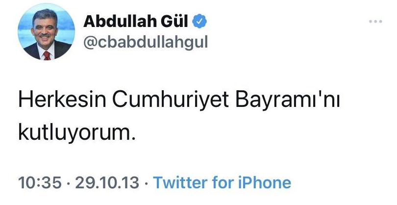 Abdullah Gül'ün Cumhuriyet Bayramı mesajı dikkat çekti - Resim : 1