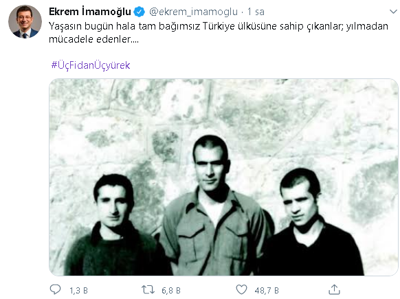 Ekrem İmamoğlu'ndan 3 fidan paylaşımı - Resim : 1