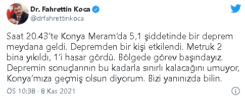 Konya'da korkutan deprem  - Resim : 1