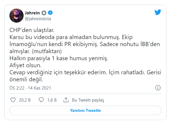 Ekrem İmamoğlu, şarkıcı Karsu ile mutfağa girdi: Jahrein'in eleştirisine CHP'den yanıt! - Resim : 3