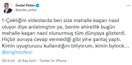 Sedat Peker'den bomba iddia: İşte Soylu'nun 'cumhurbaşkanlığı' planı... - Resim : 1