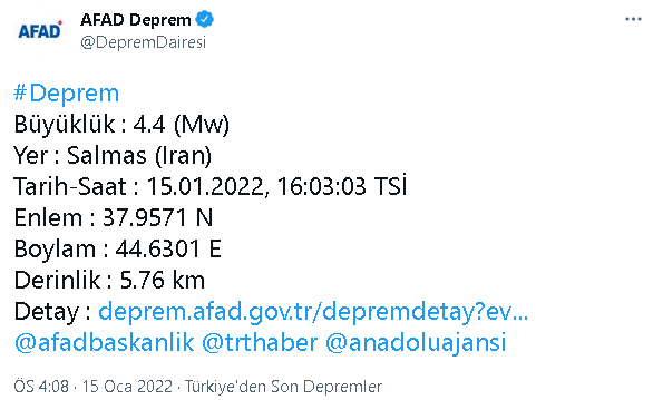 Türkiye sınırında korkutan deprem - Resim : 1